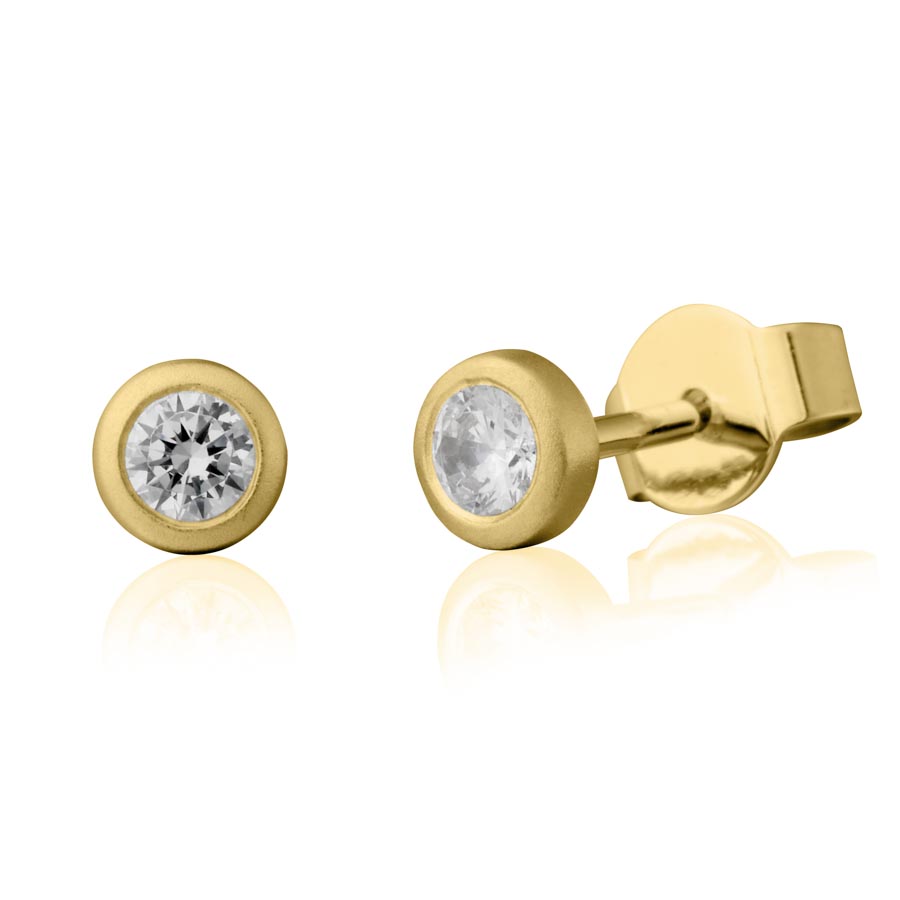 012313-5130-001 | Ohrstecker Freiberg 012313 585 Gelbgold Brillant 0,200 ct H-SI ∅ 3mm100% Made in Germany  