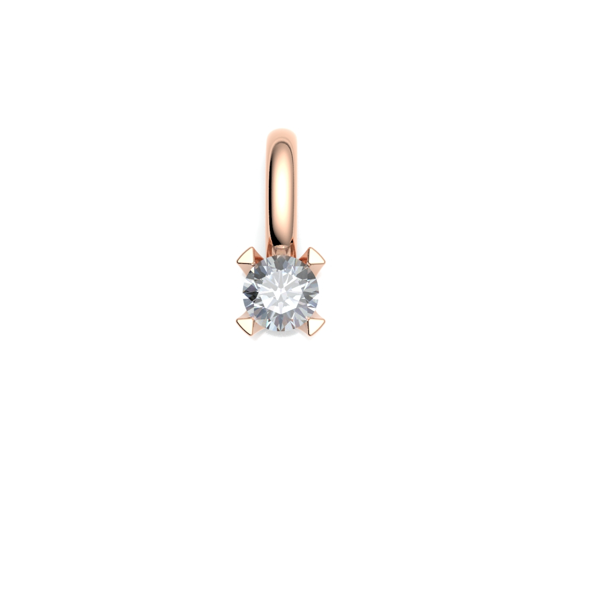 212798-4034-001 | Anhänger Freiberg 212798 375 Rotgold Brillant 0,150 ct H-SI ∅ 3.4mm100% Made in Germany  